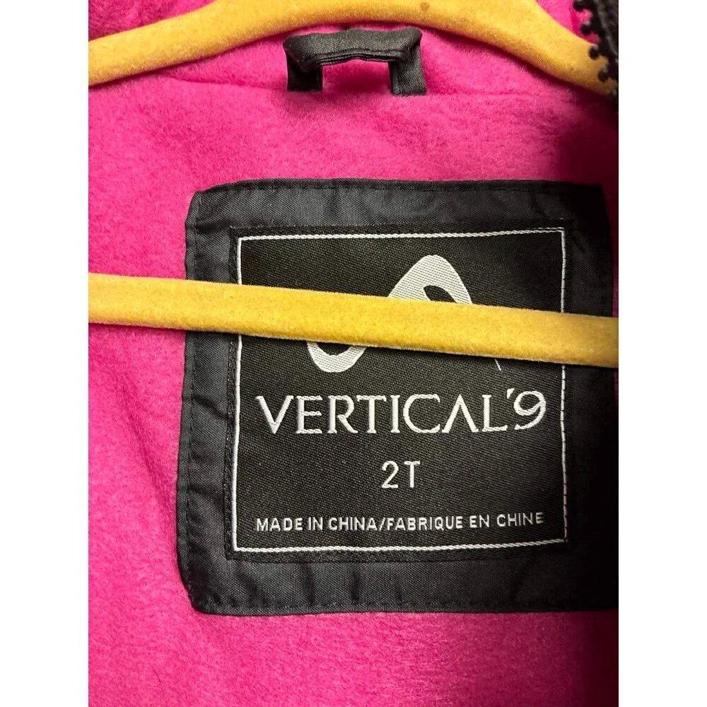 Vertical 9 Girls Winter Jacket Size 2 Hood Brand New With tags-Black Fuchsia‎